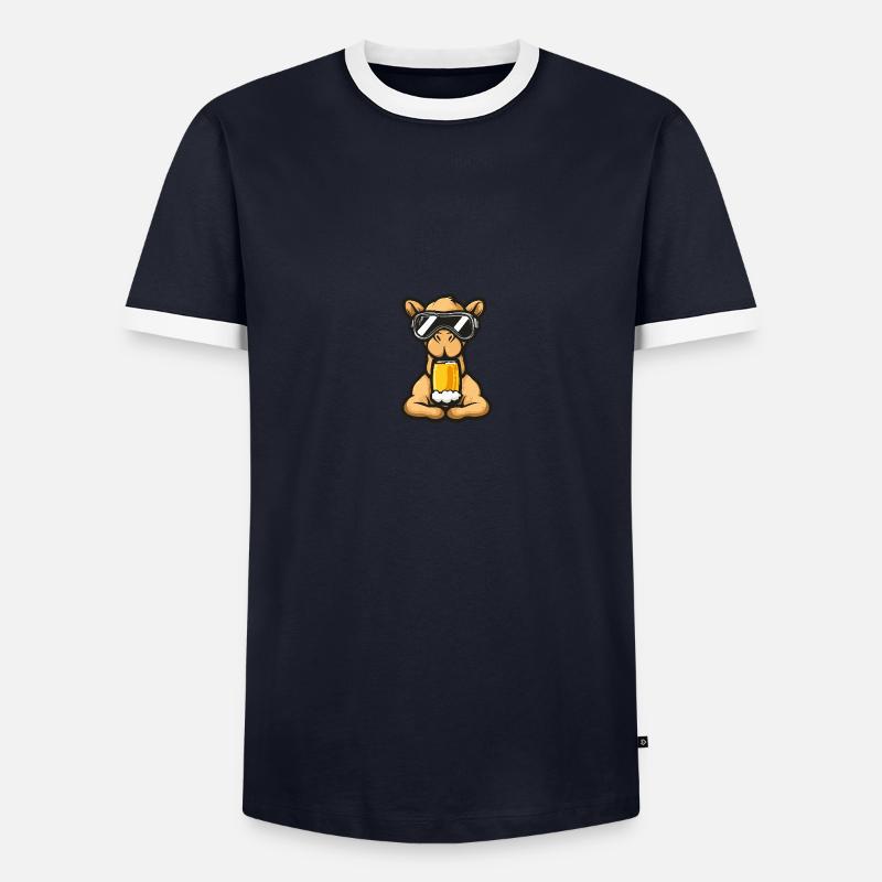 Kamel Apres Ski Bier Comic - Männer Kontrast-T-Shirt - undefined