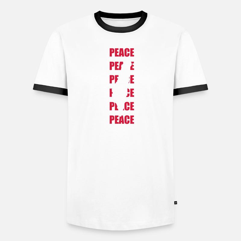 Peace Map Men's Ringer Shirt