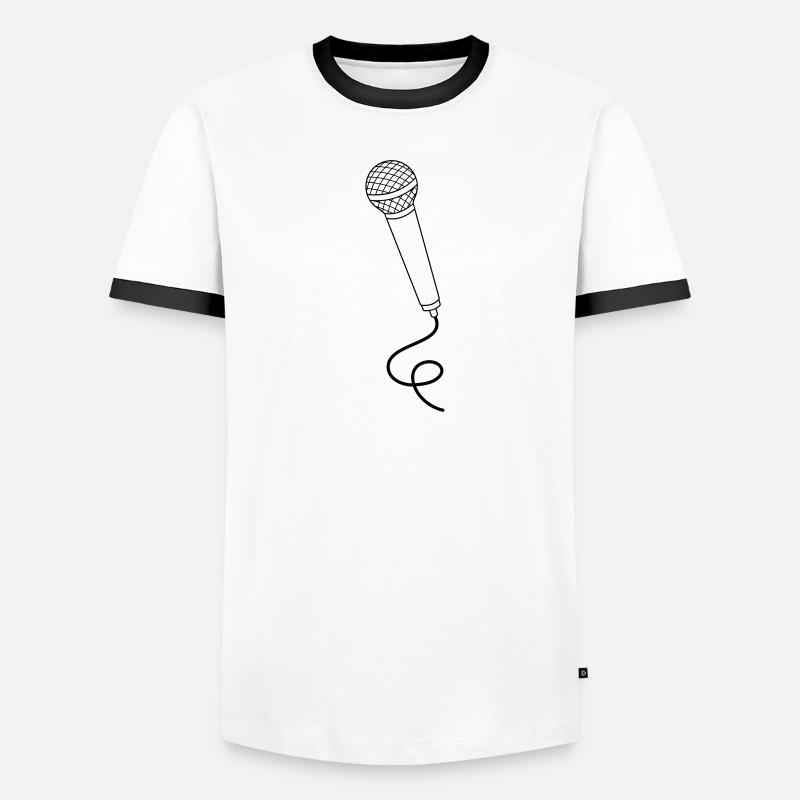 mikrofon Männer Kontrast-T-Shirt