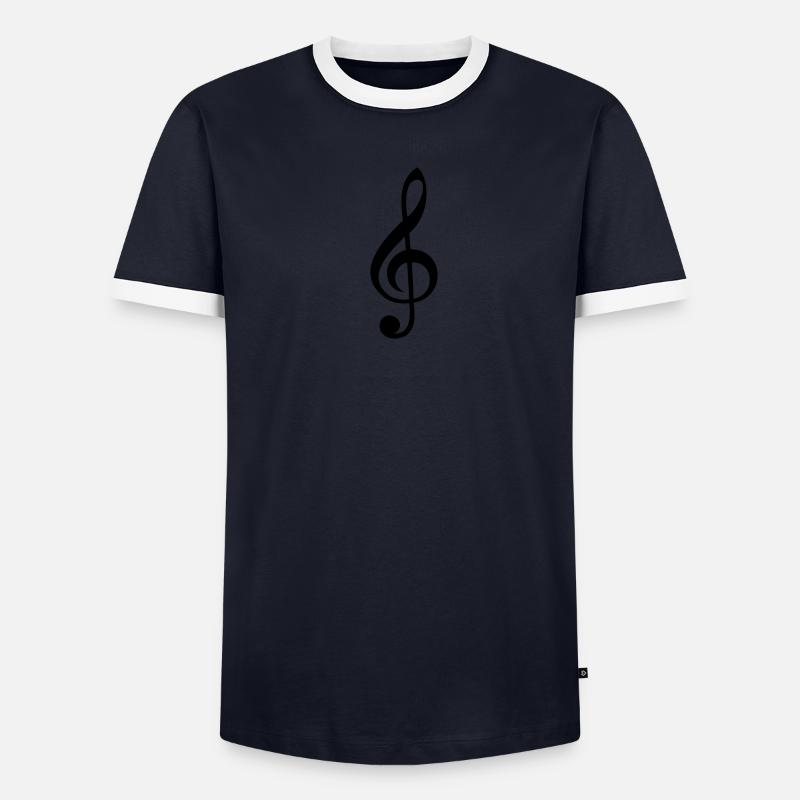 notenschluessel clef Männer Kontrast-T-Shirt