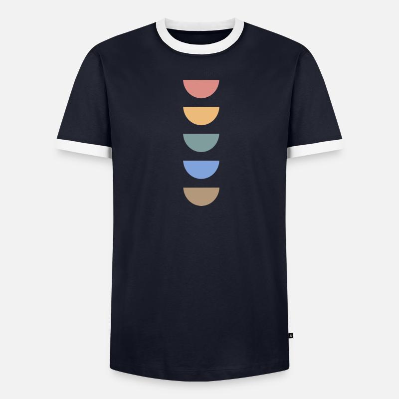 Conception de couleurs rétro T-shirt contrasté Homme