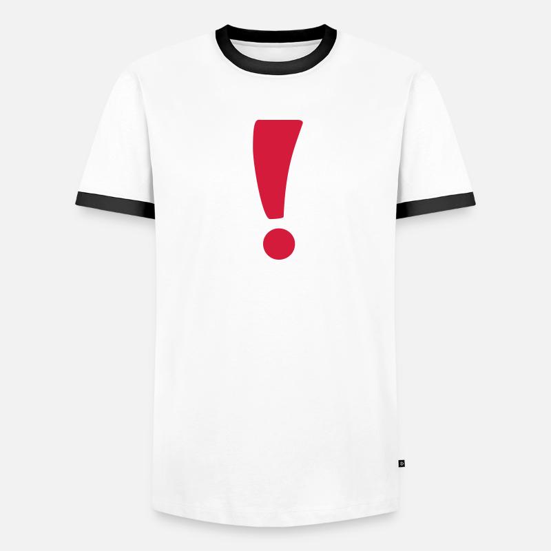 Ausrufezeichen Männer Kontrast-T-Shirt