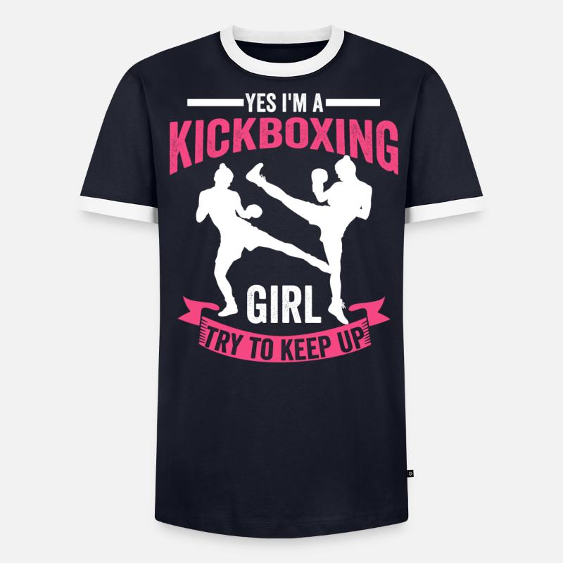 Kickboxen Mädchen Geschenk - Männer Kontrast-T-Shirt - undefined