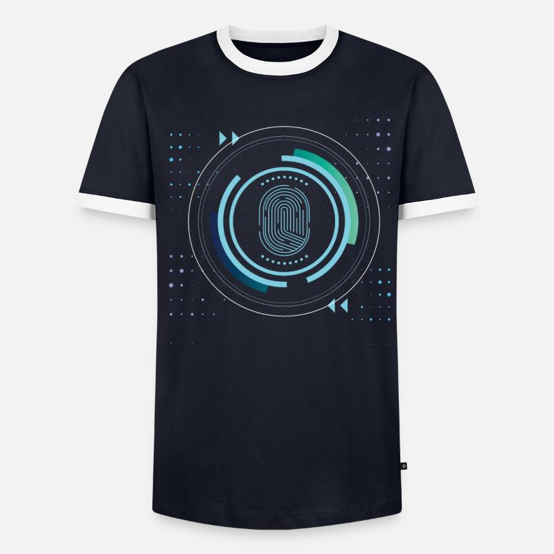 identité sécurité sécurité nerd pixel pc tech science T-shirt contrasté Homme