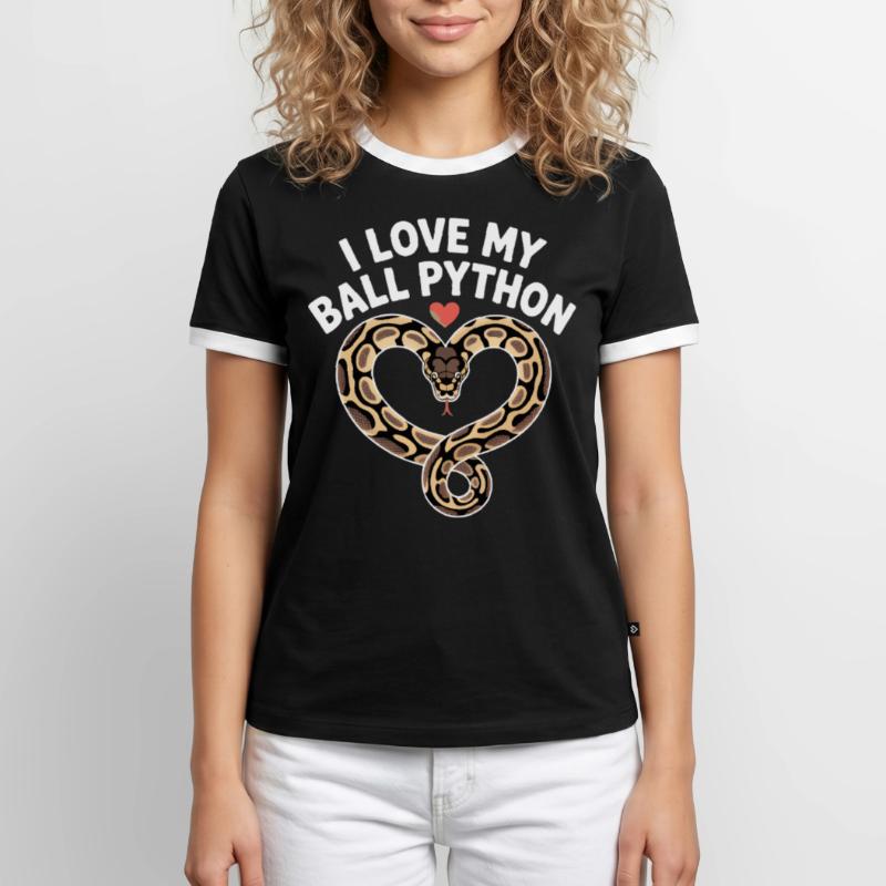 J’adore mon python royal ! Roi python T-shirt contrasté Homme