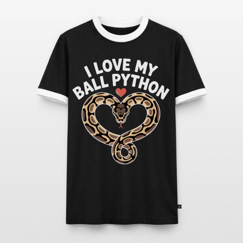 J’adore mon python royal ! Roi python T-shirt contrasté Homme
