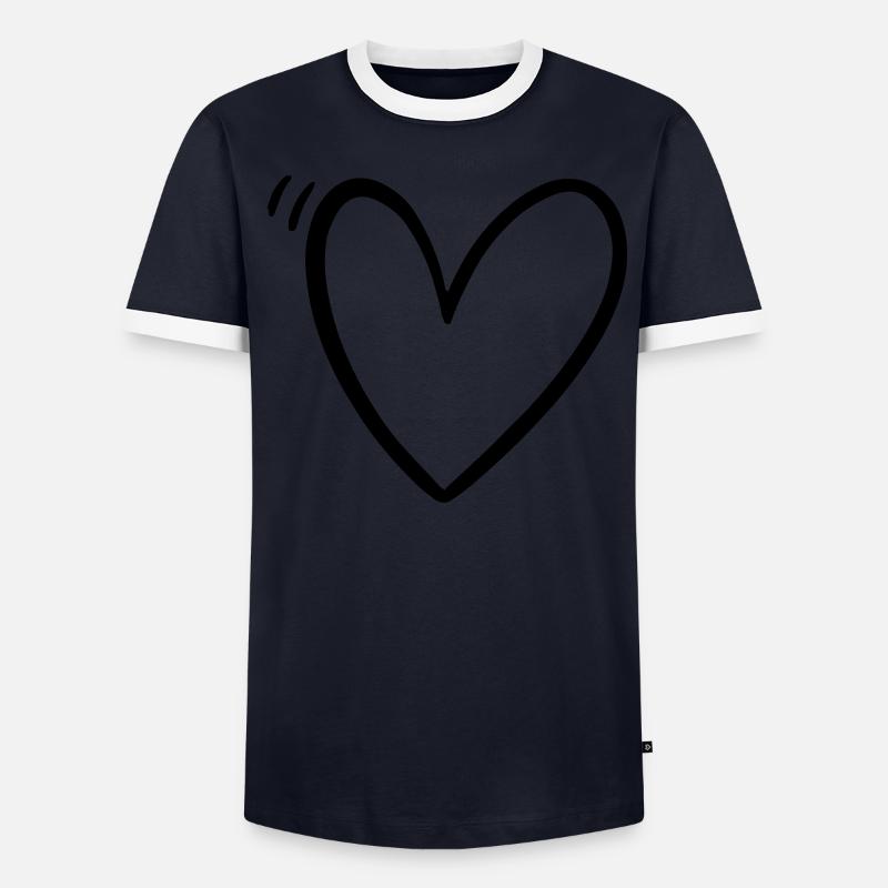 Herz Liebe Beziehung Männer Kontrast-T-Shirt