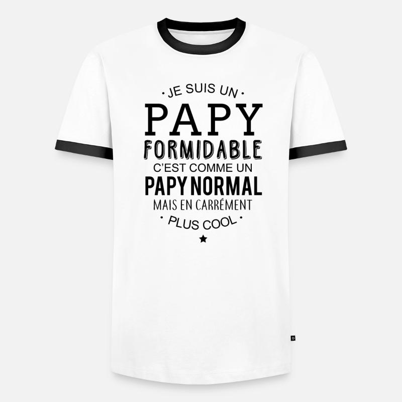 Papy formidable T-shirt contrasté Homme