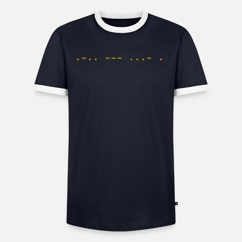 Morse Code Love 3D t Männer Kontrast-T-Shirt