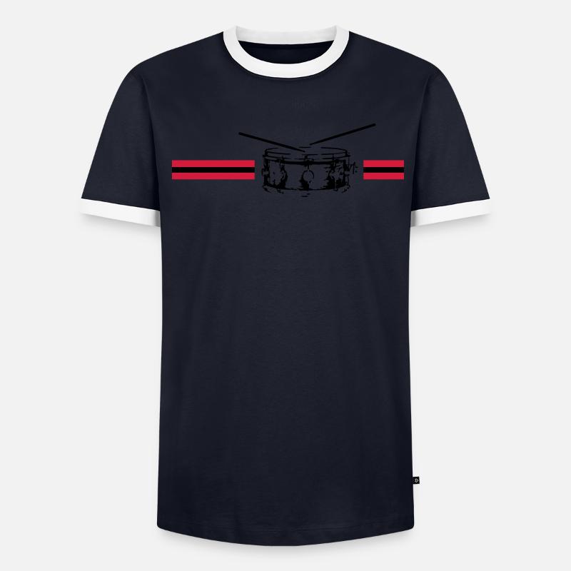 snare drum Männer Kontrast-T-Shirt