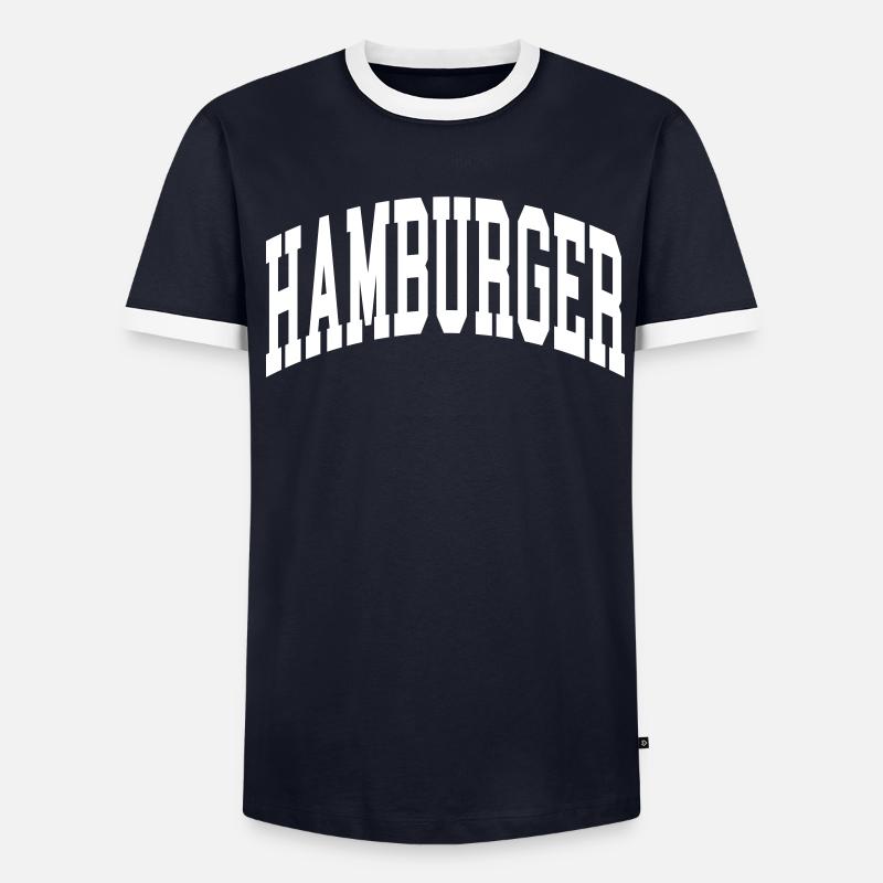 Hamburger T-shirt contrasté Homme