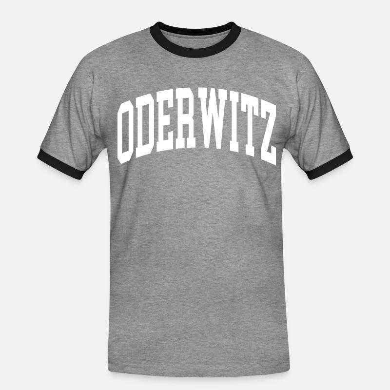 Oderwitz - Men's Ringer Shirt - heather grey/black