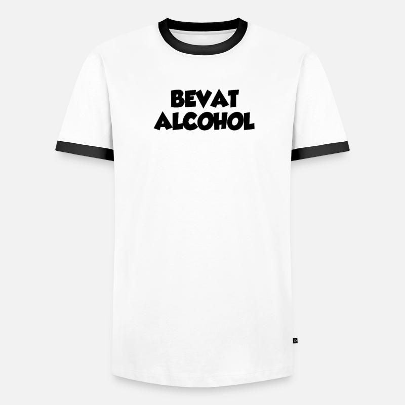 Enthält Alkohol Männer Kontrast-T-Shirt