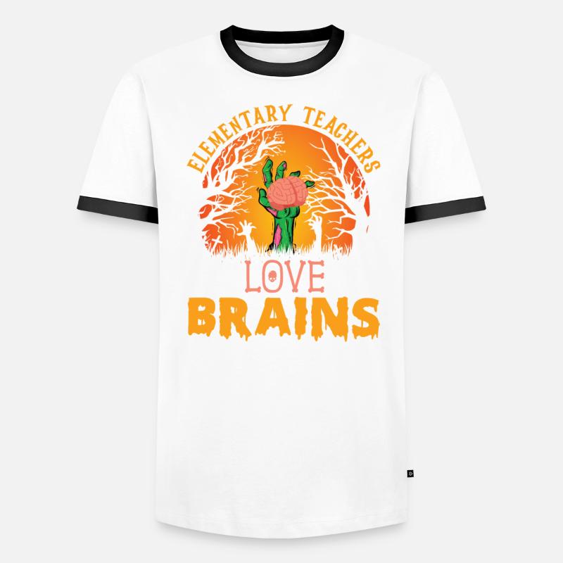 Elementary Teacher Lieben Brains Elementary School Men's Ringer Shirt