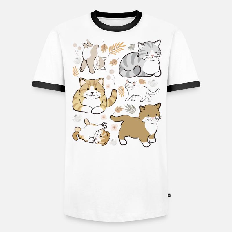 Chatons espiègles mignons T-shirt contrasté Homme