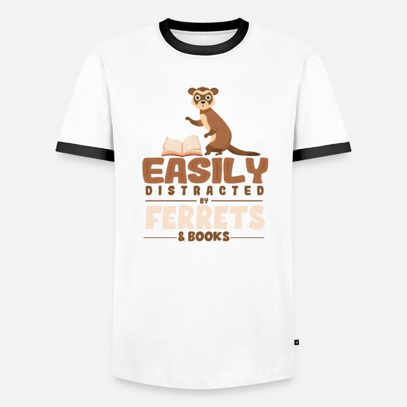 Frettchen Männer Kontrast-T-Shirt