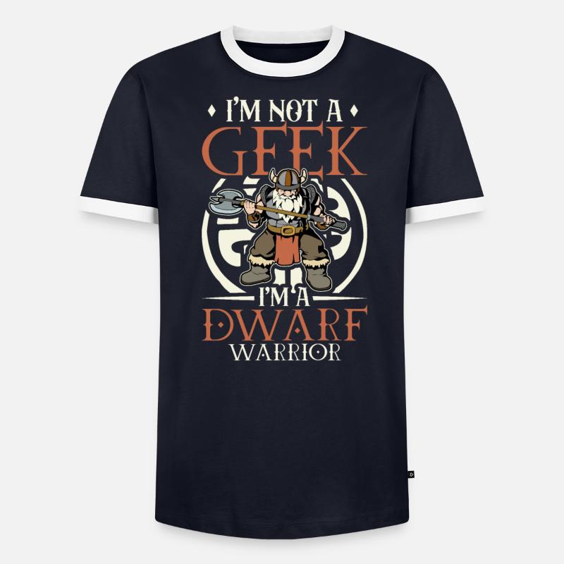 D20 RPG Personnage - Dwarf Warrior T-shirt contrasté Homme
