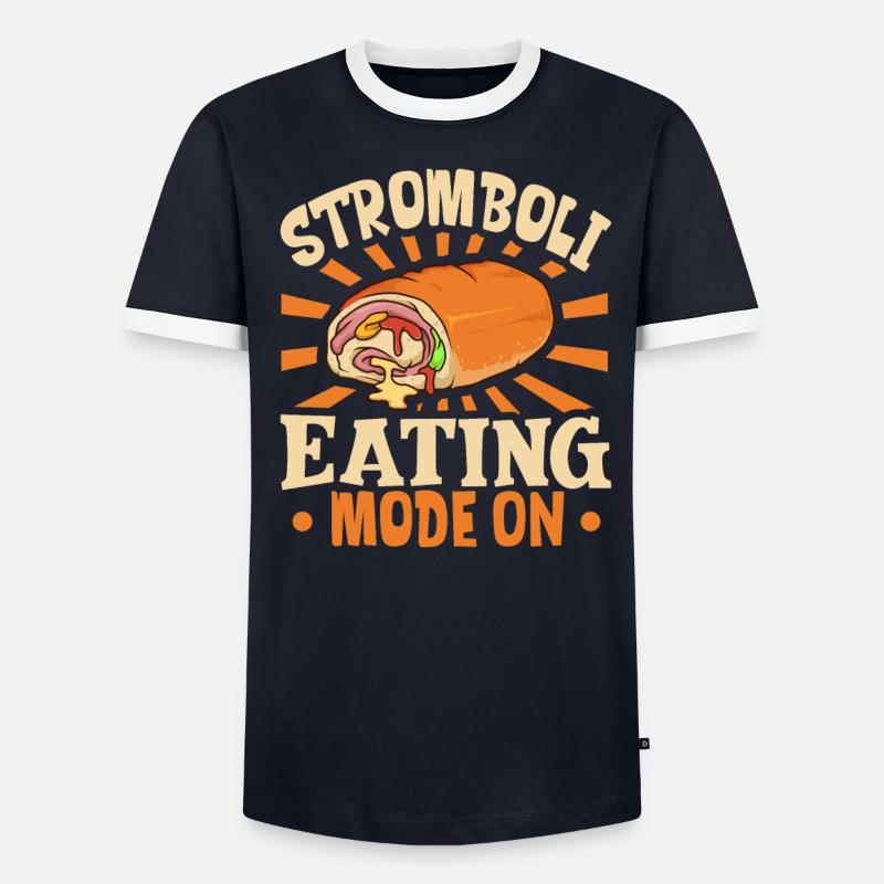 Stromboli Eating Mode On - Stromboli - Männer Kontrast-T-Shirt - undefined
