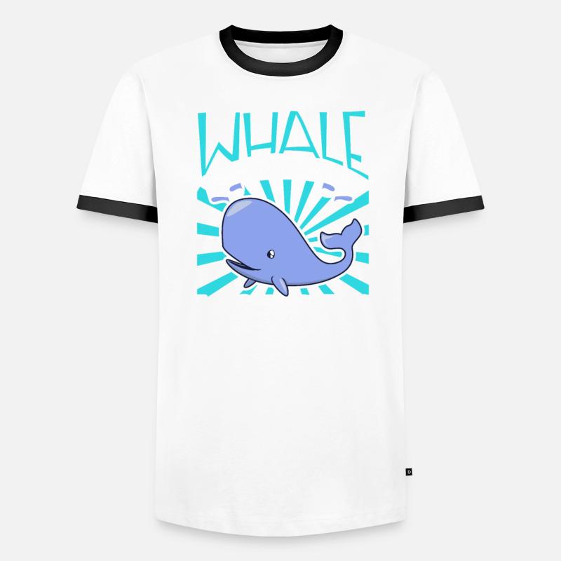 Mode Whale Watcher activé - Observation des baleines T-shirt contrasté Homme