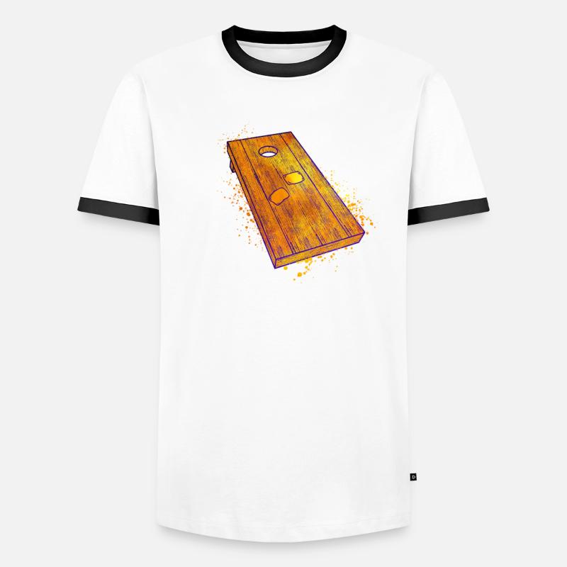 Planche de cornhole colorée T-shirt contrasté Homme