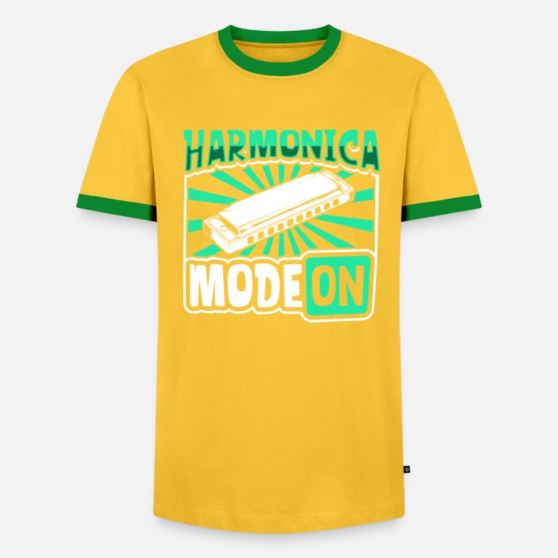 Mode Harmonica activé - Harmonica - T-shirt contrasté Homme - undefined