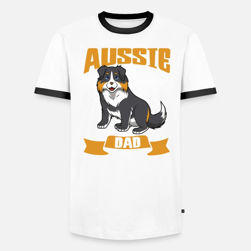 Aussie Dad - Australian Shepherd Männer Kontrast-T-Shirt