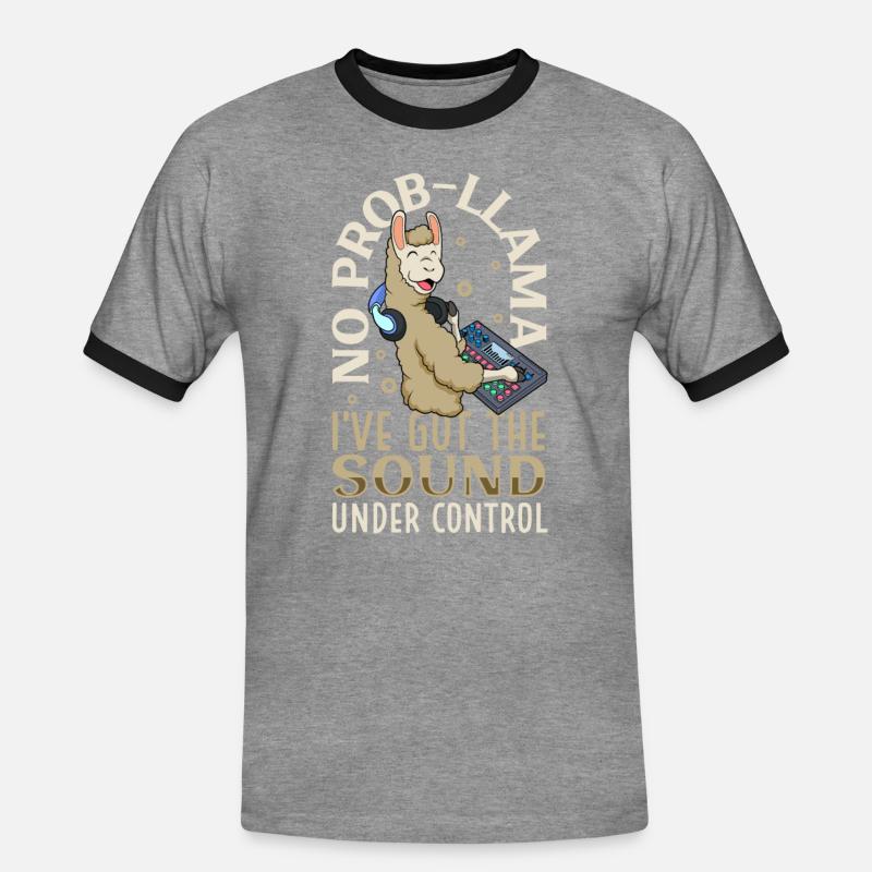 No Problem - Sound Engineer - Men's Ringer Shirt - heather grey/black