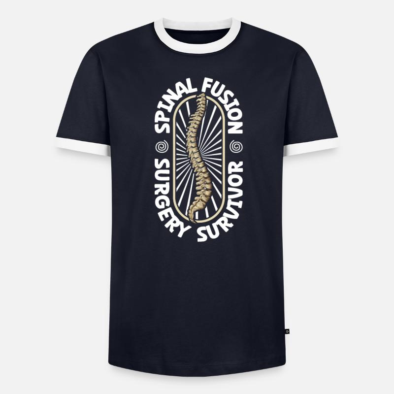 Survivant d’une opération du dos T-shirt contrasté Homme