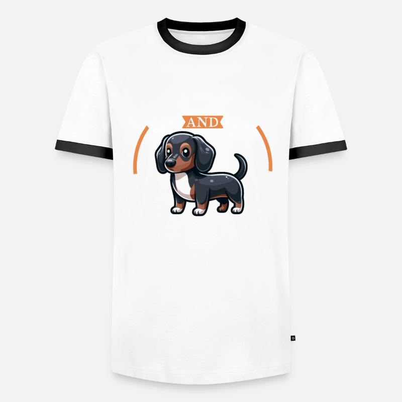 Coffee and Alpine Dachsbracke Men's Ringer Shirt