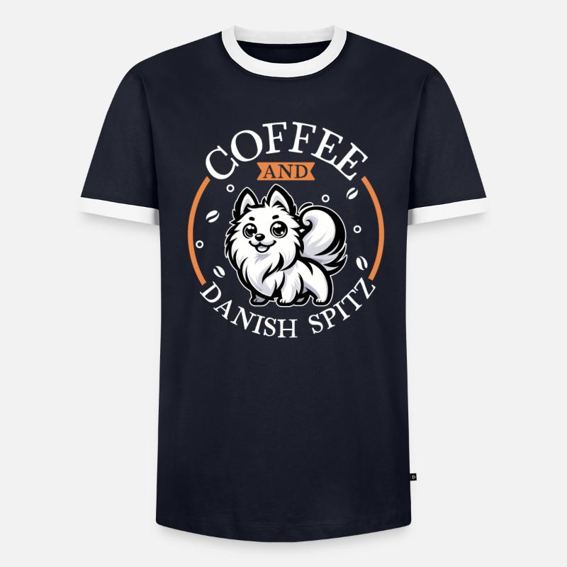 Coffee and Danish Spitz - Men's Ringer Shirt - undefined