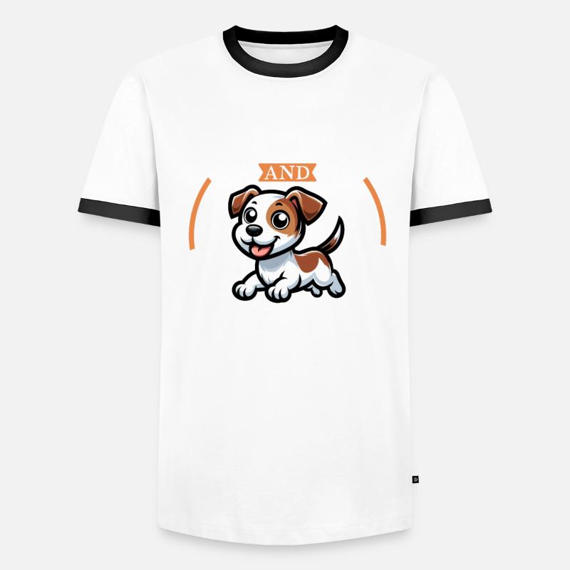 Café et Plummer Terrier T-shirt contrasté Homme