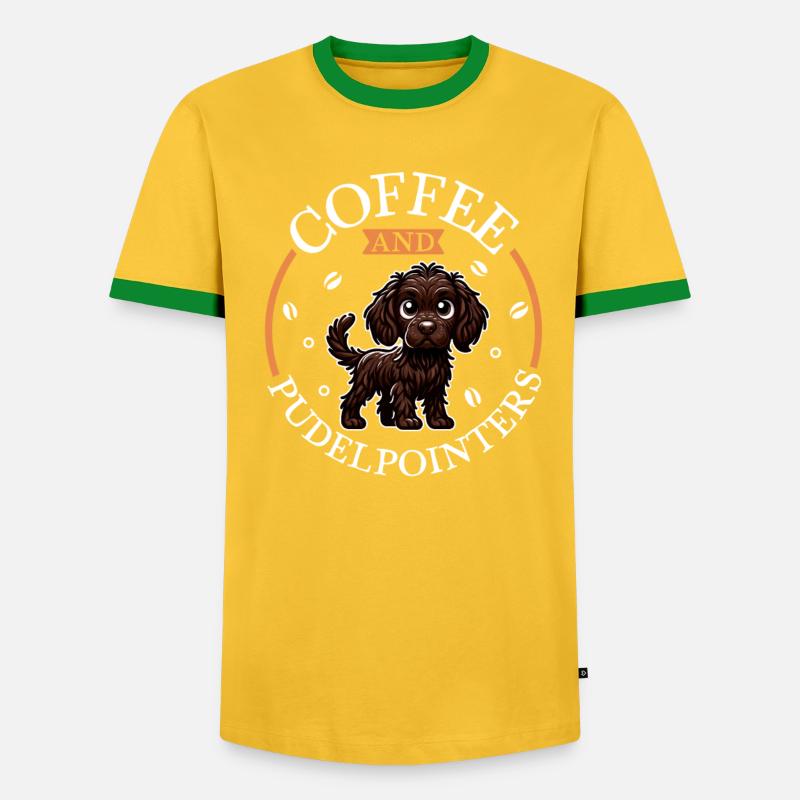 Kaffee und Pudelpointer - Männer Kontrast-T-Shirt - undefined