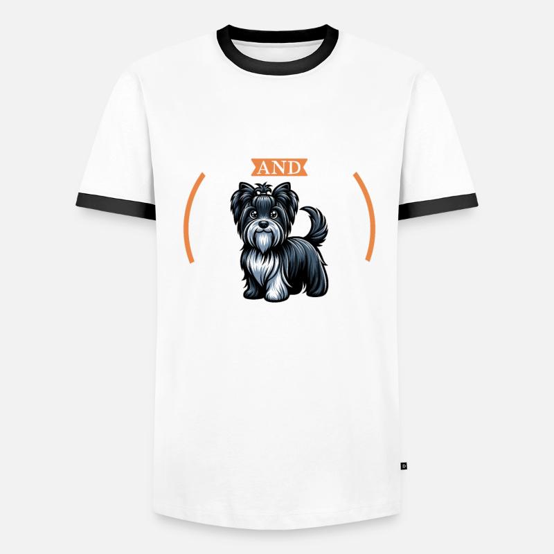 Café et Skye Terrier T-shirt contrasté Homme