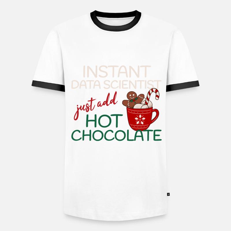 Data Scientist Noël il suffit d’ajouter du chocolat chaud T-shirt contrasté Homme