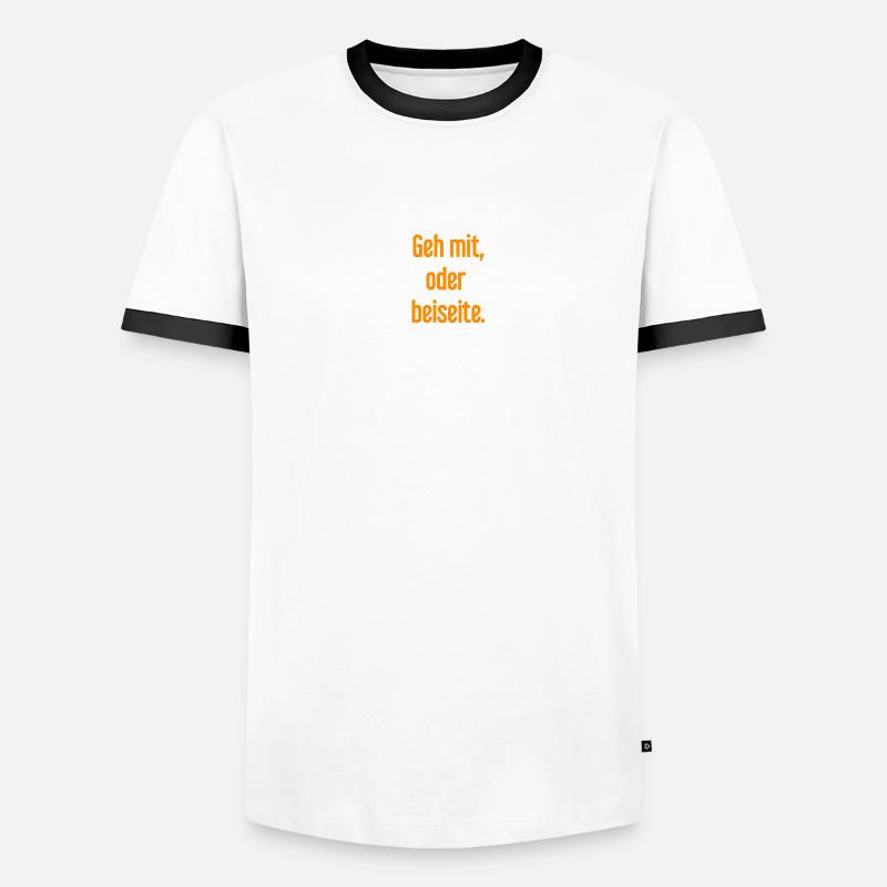 Geh mit oder beiseite Männer Kontrast-T-Shirt