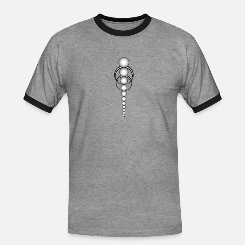 Ätherisch - Männer Kontrast-T-Shirt - Grau meliert/Schwarz