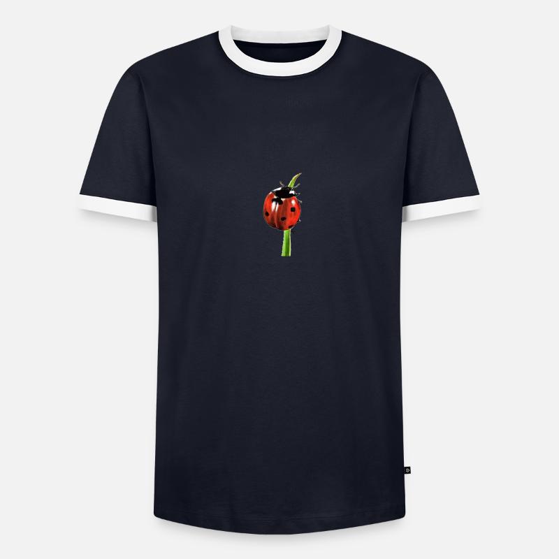Marienkäfer Männer Kontrast-T-Shirt
