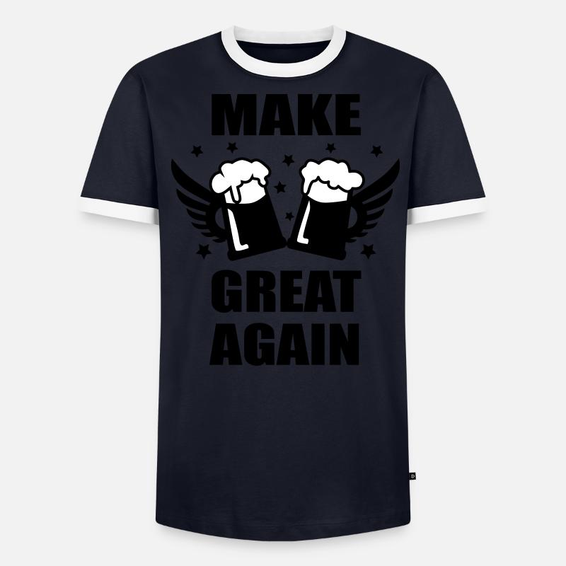 MAKE BEER GREAT AGAIN Mass Bier lustige Sprüche Männer Kontrast-T-Shirt