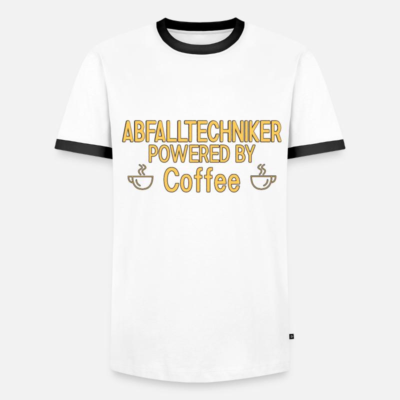 Technicien des déchets alimenté par le café T-shirt contrasté Homme