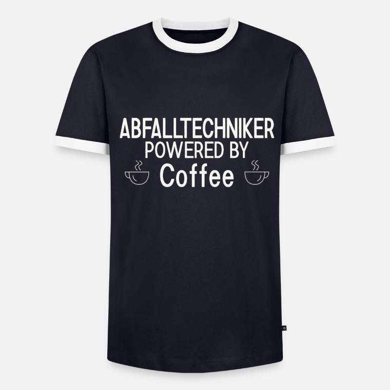 Waste Technician Powered By Coffee - Men's Ringer Shirt - undefined