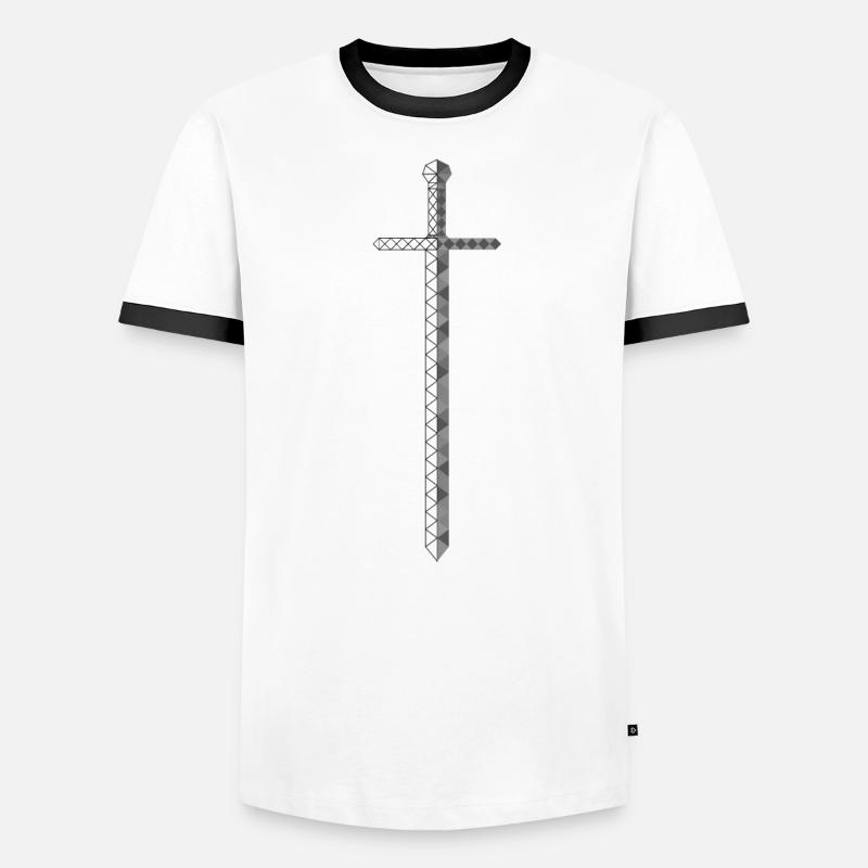 Polygone épée T-shirt contrasté Homme