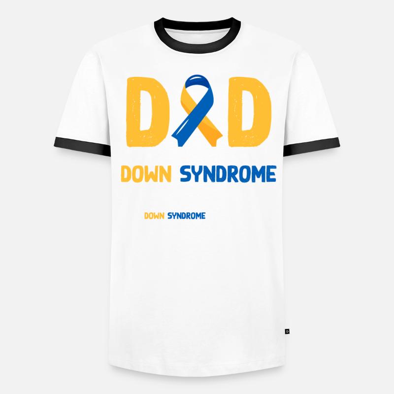Down-Syndrom-Superheld, Down-Syndrom-Bewusstsein Männer Kontrast-T-Shirt