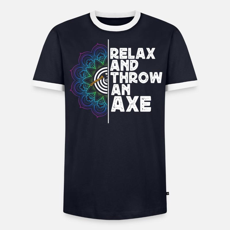 Axe Throw, Throw An Axe - Men's Ringer Shirt - undefined