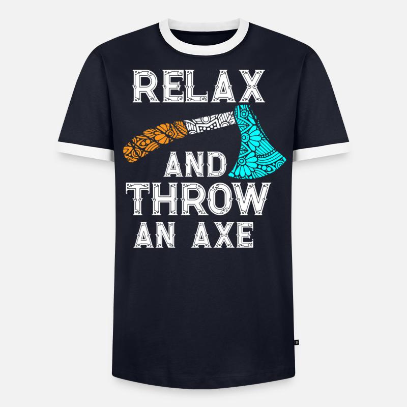 Axe Throw, Throw An Axe - Men's Ringer Shirt - undefined