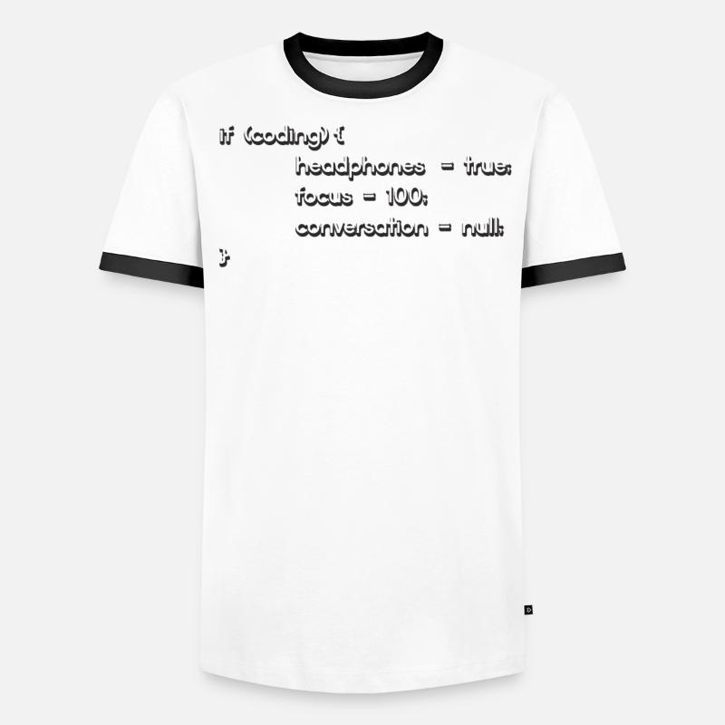 Kopfhörer, Codierer, Programmierer Codieren Männer Kontrast-T-Shirt