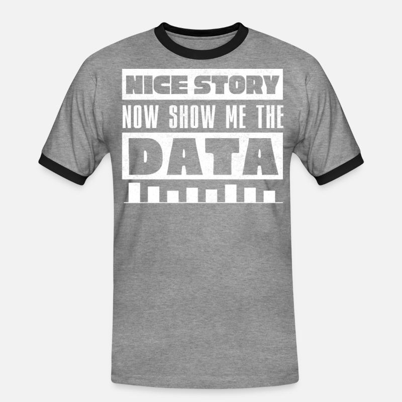 Data Analyst, Data Engineer - Men's Ringer Shirt - heather grey/black