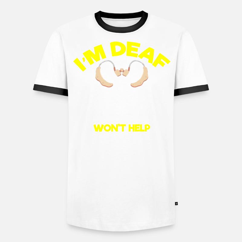 Deaf pride, hearing, disabled, deafness Men's Ringer Shirt