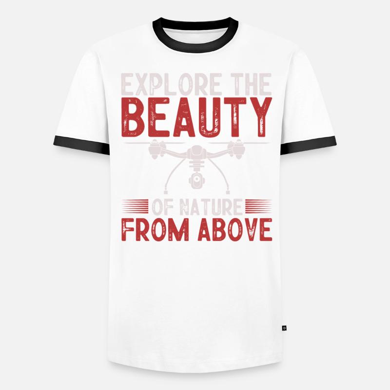 Drone volant, drones aériens, multicoptères, drones T-shirt contrasté Homme