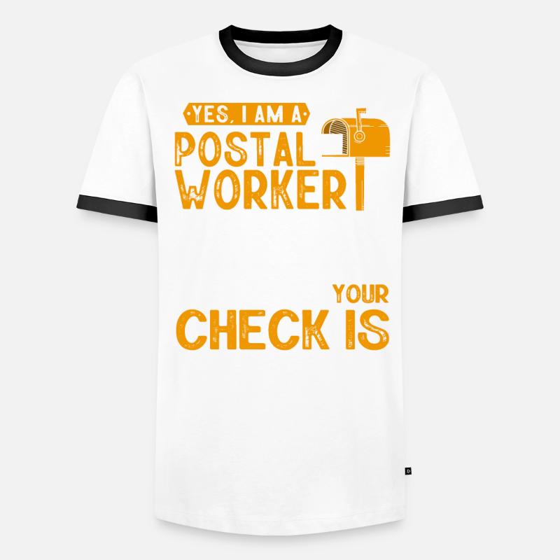 Postarbeiter, Post Mann Männer Kontrast-T-Shirt