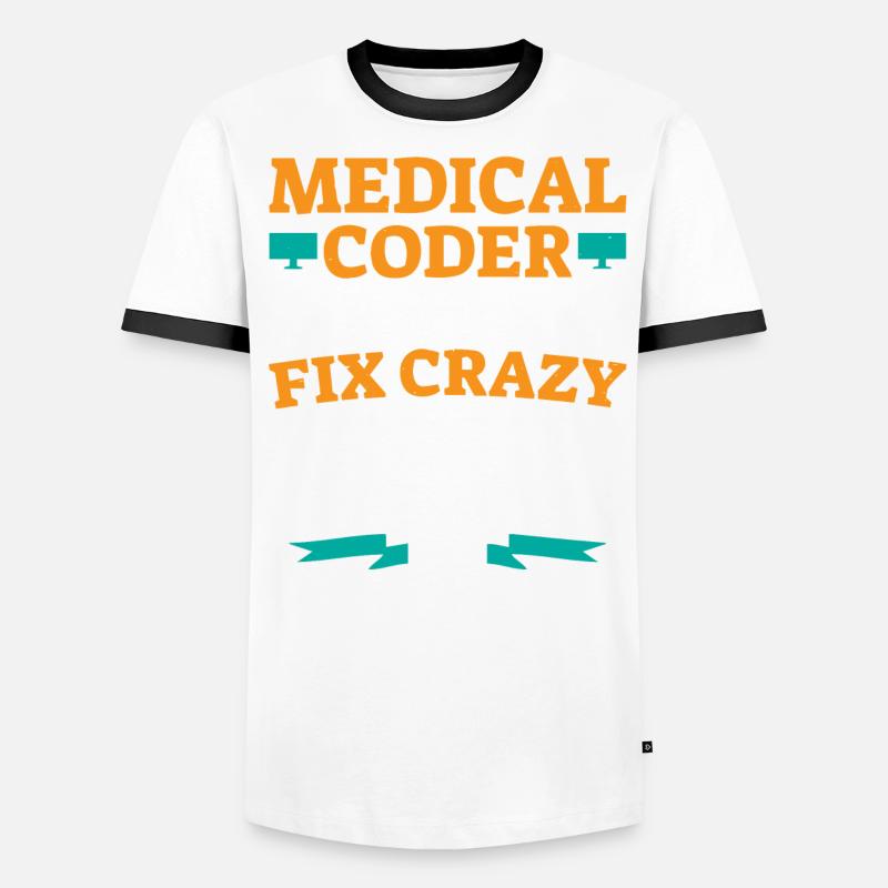Medizinischer Kodierer, Programmierer Männer Kontrast-T-Shirt